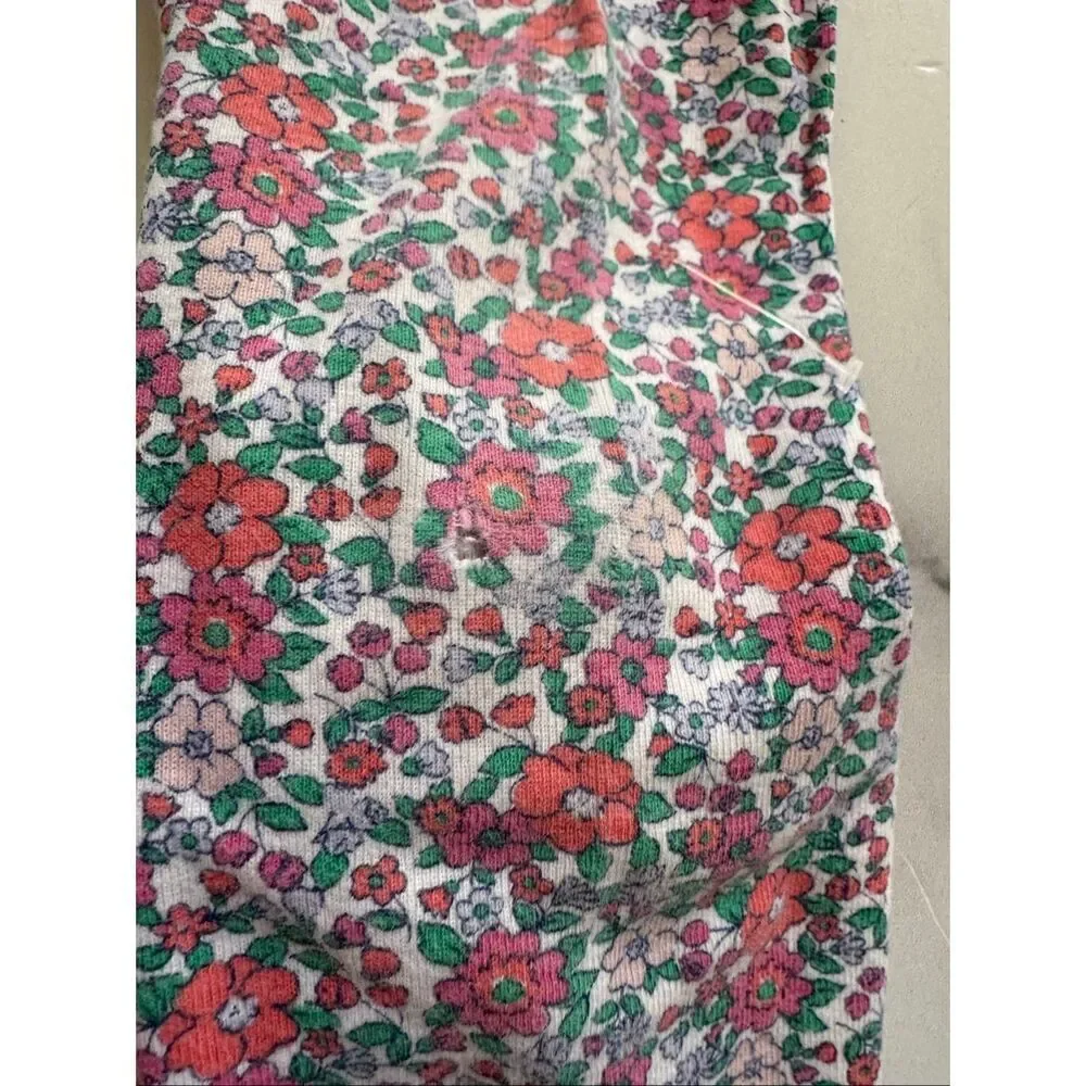 Carters girls size 6 floral field 2 pc set long sleeve cotton with pants snug fi